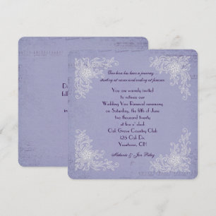 Vow Renewal-lace corners and music background Invitation