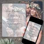 Vow Renewal Sequel Wedding Elegant Photo Overlay Invitation<br><div class="desc">Invite family and friends to witness you say "I do" again with an elegant modern photo overlay vow renewal ceremony invitation. All wording is simple to personalize for any type of marriage celebration, such as a sequel wedding or anniversary reception. Customize with the details of your choice, including marriage date,...</div>