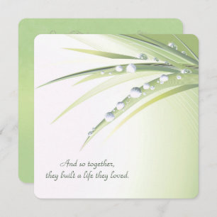 Vow Renewal Wedding dew drops Invitation