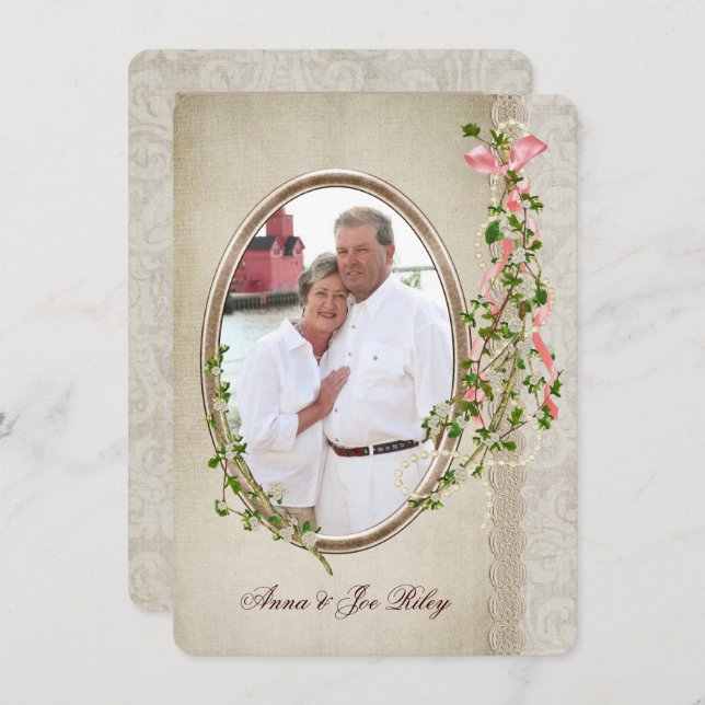Vow Renewal with Personalized Photo Invitation (Front/Back)