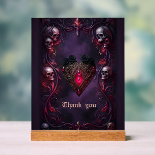 Vows Beyond the Veil – Gothic Wedding Art  Acrylic Sign