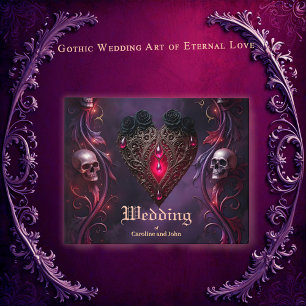 Vows Beyond the Veil – Gothic Wedding Art Guest Book
