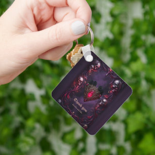 Vows Beyond the Veil – Gothic Wedding Art Keychain