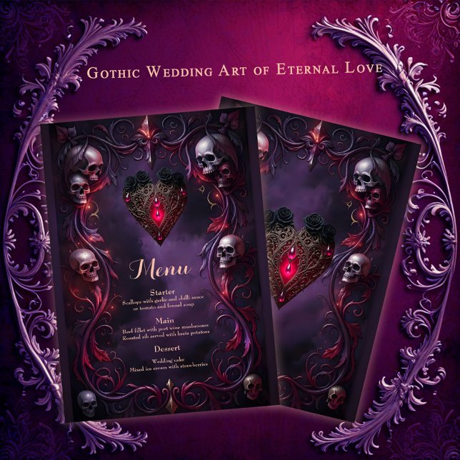 Vows Beyond the Veil – Gothic Wedding Art  Menu (Creator Uploaded)