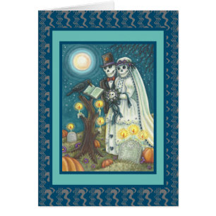 VOWS DE CEMETERRE, MARIAGE SKELETON, CARTE GROOM B