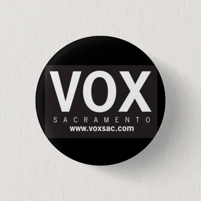 VOX_LogoBLK_HR 1 Inch Round Button (Front)
