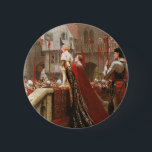 Vox Populi, c. 1904 by Edmund Blair Leighton 2 Inch Round Button<br><div class="desc">Vox Populi is a painting by British artist Edmund Blair Leighton,  and was painted in 1904. Leighton produced paintings in the early 1900's that were focused on medieval times.</div>