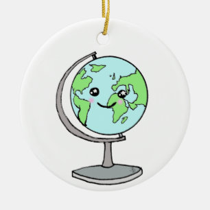 Voy a dar la vuelta al mundo ceramic ornament
