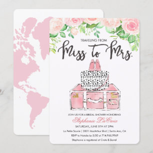 Voyage à thème Floral nuptiale Invitation