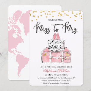Voyage à thème Floral nuptiale Invitation