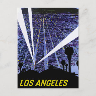 Voyage aérien vintage Los Angeles Carte postale