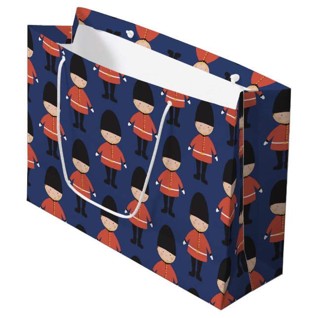 voyage amusant à Londres motif Grand sac cadeau (Devant Angle)