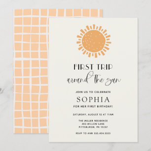 Voyage autour du soleil Invitation Anniversaire