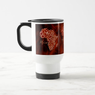 Voyage Carte de l'AFRIQUE Giraffe Spots de Mug de la faun