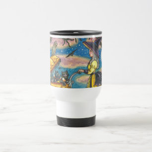 VOYAGE COMMUTATEUR DE BÉBÉ DE CHAT NOIR DE TÉMOIN / MUG D
