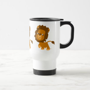 Voyage Contenu de dessin mignon Lion Commuter Mug