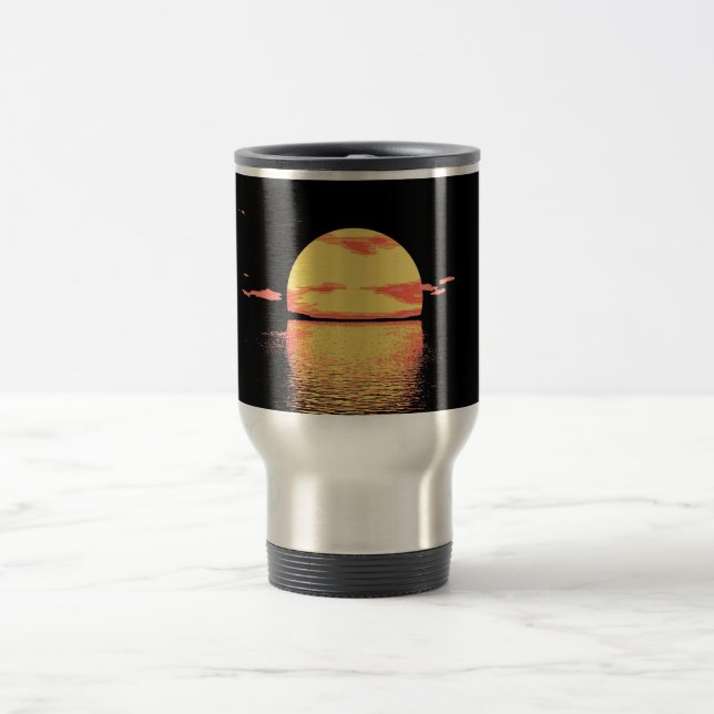 Voyage Coucher de soleil vintage - Mug (Centre)