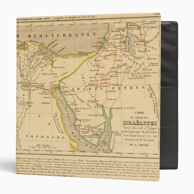 Voyage des Israelites depuis leur sortie d'Egypte Binder (Front/Inside)