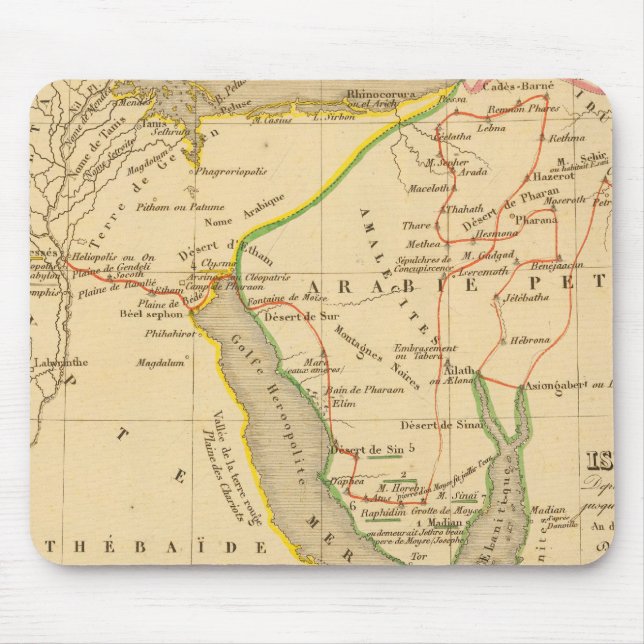 Voyage des Israelites depuis leur sortie d'Egypte Mouse Pad (Front)