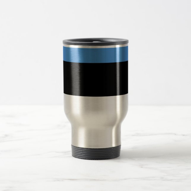 Voyage Drapeau de l'Estonie Voyage/banlieue Mug (Centre)