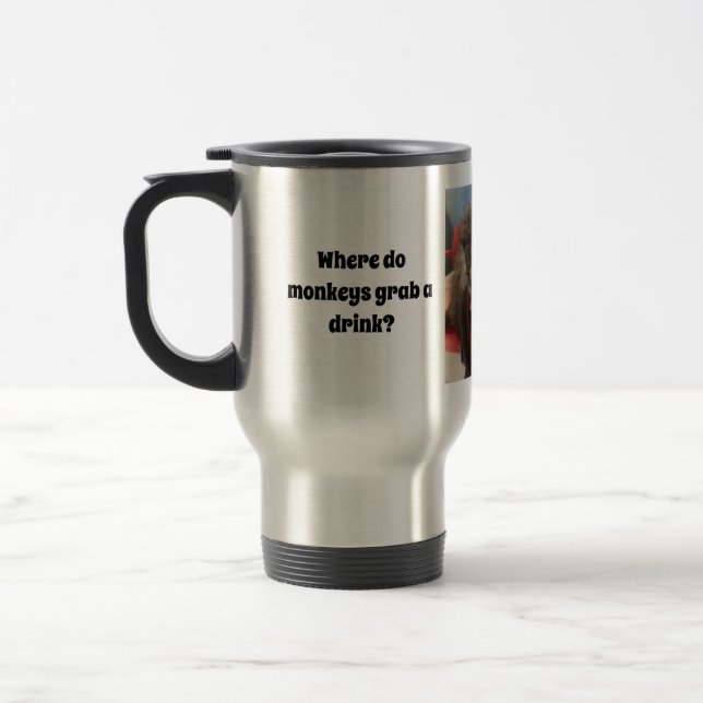 Voyage Drôle Mug de singe ! (Gauche)