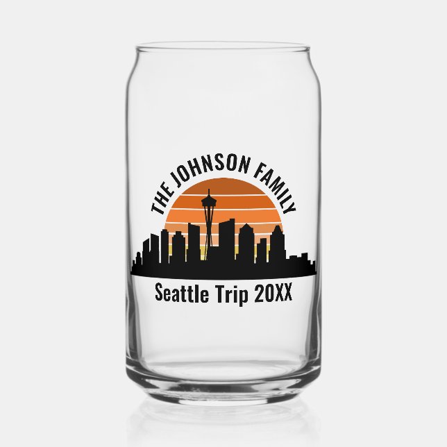 Voyage en famille personnalisé Seattle Skyline Sun (Recto)