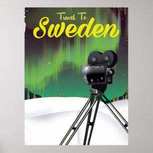 Voyage en Suède Lumières du Nord Affiche de la cam