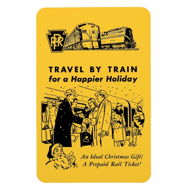 Voyage En Train Pennsylvania Railroad Photo Magnet (Vertical)
