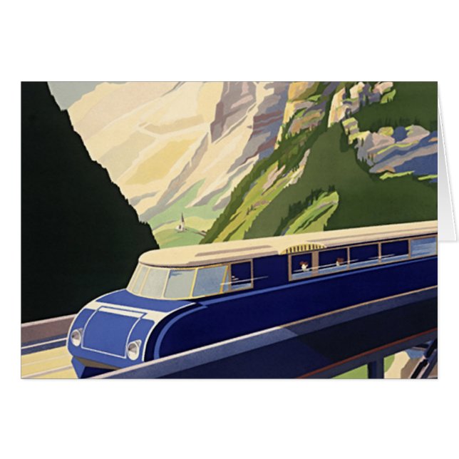 Voyage ferroviaire en Europe vintage (Devant horizontal)
