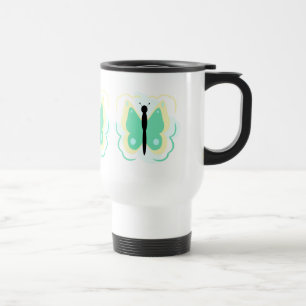 Voyage Jolie Mug De Papillon Jaune Et Vert