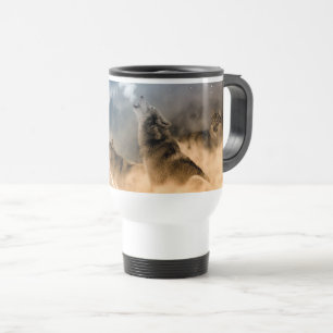Voyage Loups de Yellowstone Travel Mug