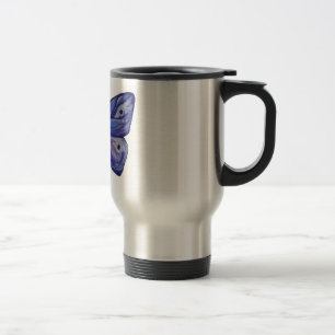Voyage Mug de voyage/commute aquarelle papillon bleu