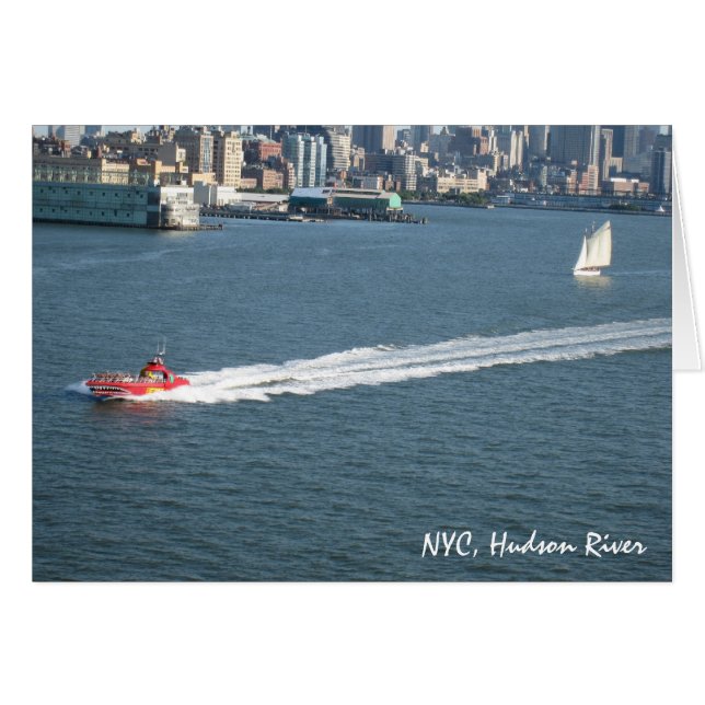 voyage NYC le fleuve Hudson de g/nc Artisanware (Devant horizontal)