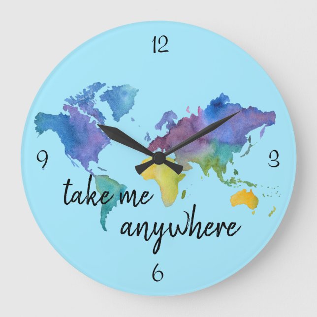 Voyage orienté, horloge d'aquarelle (Recto)