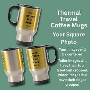Voyage Photos de votre train Carré sur Travel Mug
