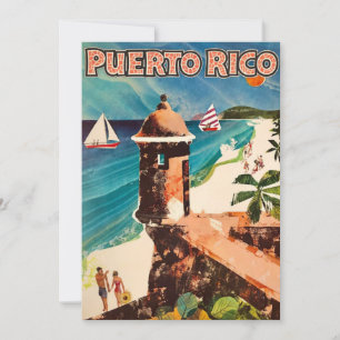 Voyage Porto Rico 5x7 Grande Carte Postale