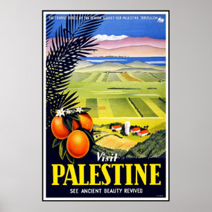 Voyage poster vintage Palestine