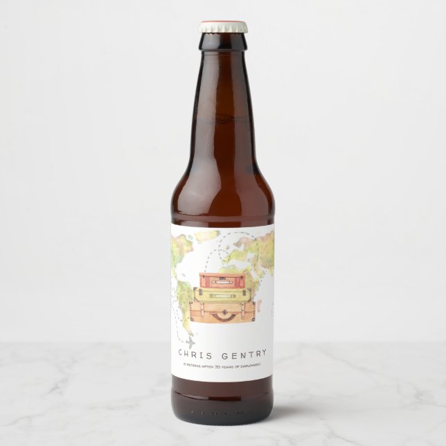 Voyage Retraite Étiquette de la bière (Devant)