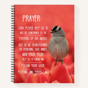 Voyage spirituel Carnet : Romains 12:2 Prière