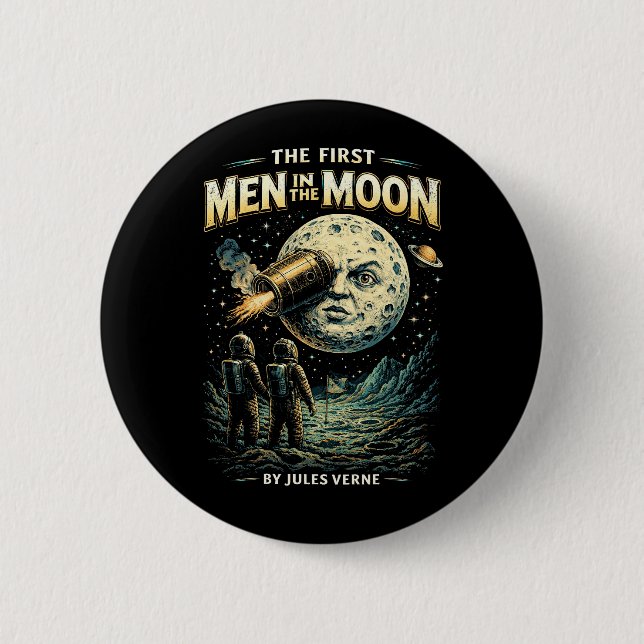 Voyage to the Moon 2 Inch Round Button (Front)