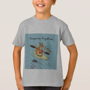 Voyage Travel Kangaroo Blue Cartoonish T-Shirt
