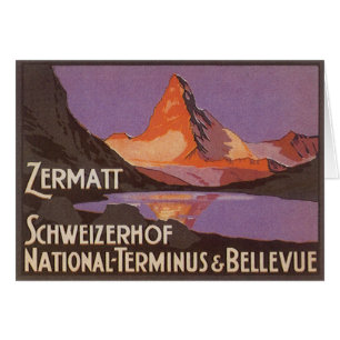 Voyage vintage, Mont Matterhorn en Suisse