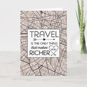 Voyage vous rend plus riche carte de voeux