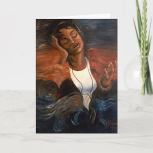 "Voyageant sans" carte de voeux vierge en