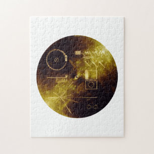 Voyager 1 + 2 Sounds of Earth Record Gold Cover  Jigsaw Puzzle