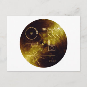 Voyager 1 + 2 Sounds of Earth Record Gold Cover  Postcard
