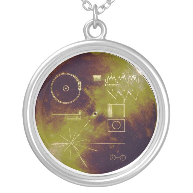 Golden record necklace on sale