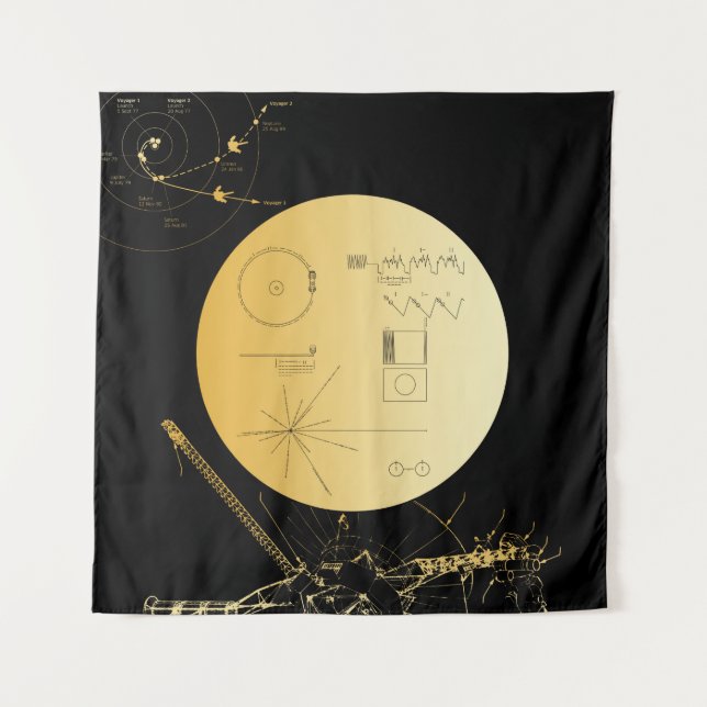 Voyager 1 Golden Record - Tapisserie (Devant)