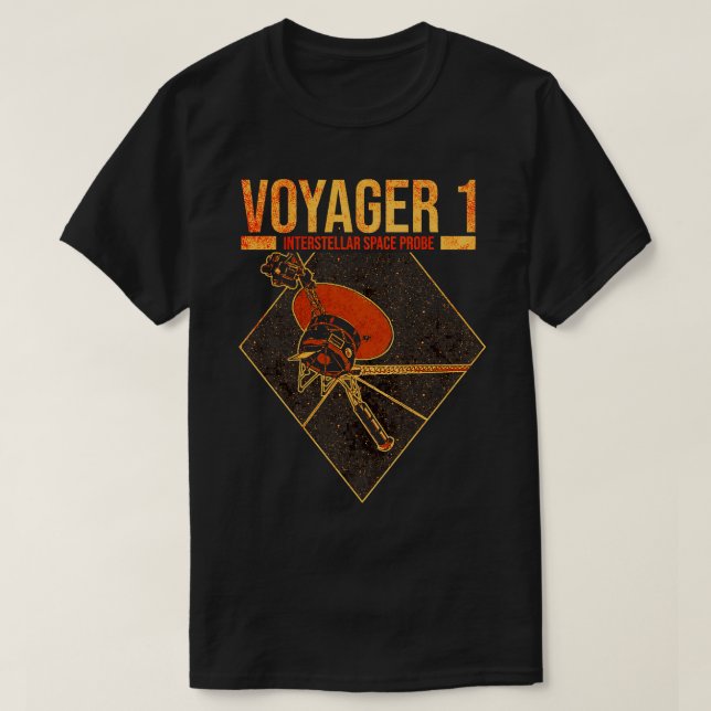 Voyager 1 Interstellar Space Probe T-Shirt (Design Front)