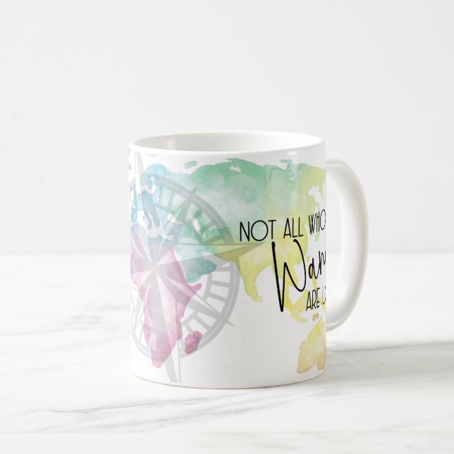 Voyager Aventure errer Pas Perdu Café Mug (Devant droit)